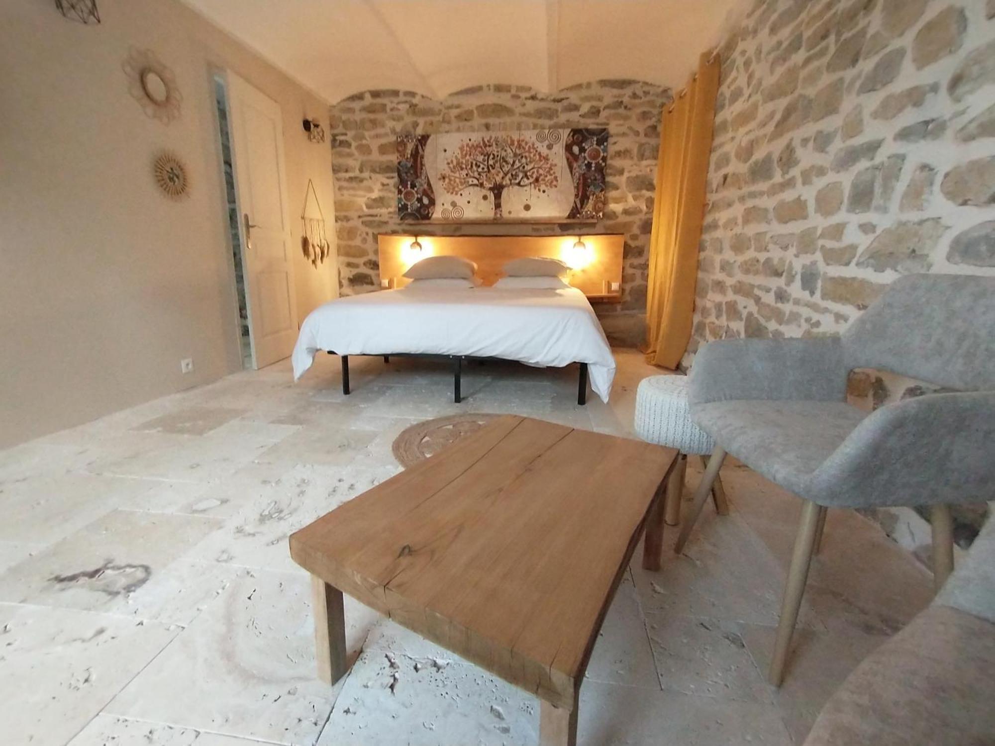 Bed and Breakfast Les Agaves Piscine Panoramique Vue Exceptionnelle Grospierres Exterior foto
