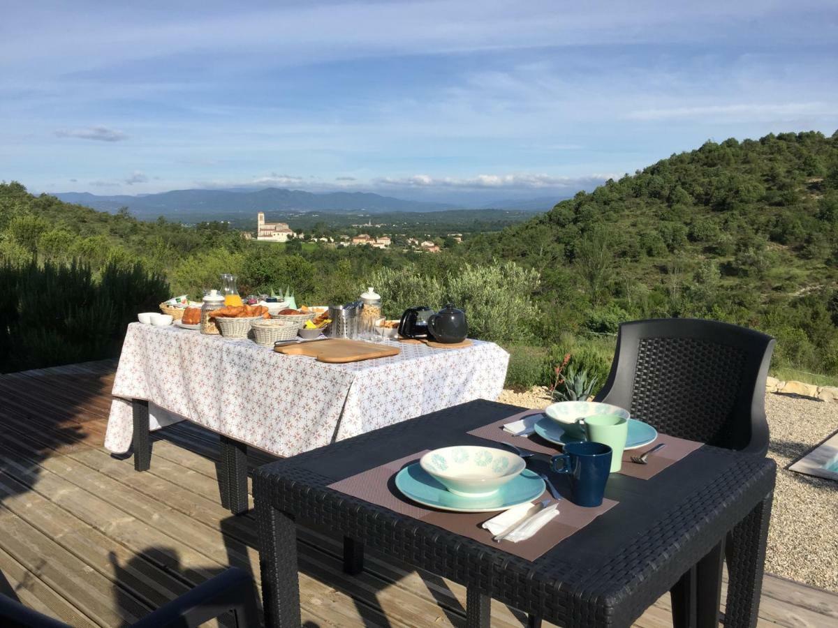 Bed and Breakfast Les Agaves Piscine Panoramique Vue Exceptionnelle Grospierres Exterior foto